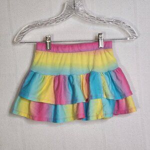365 Kids for Garanimals Fully Lined Rainbow Brite Cotton Poly Ruffle Skirt Sz 7